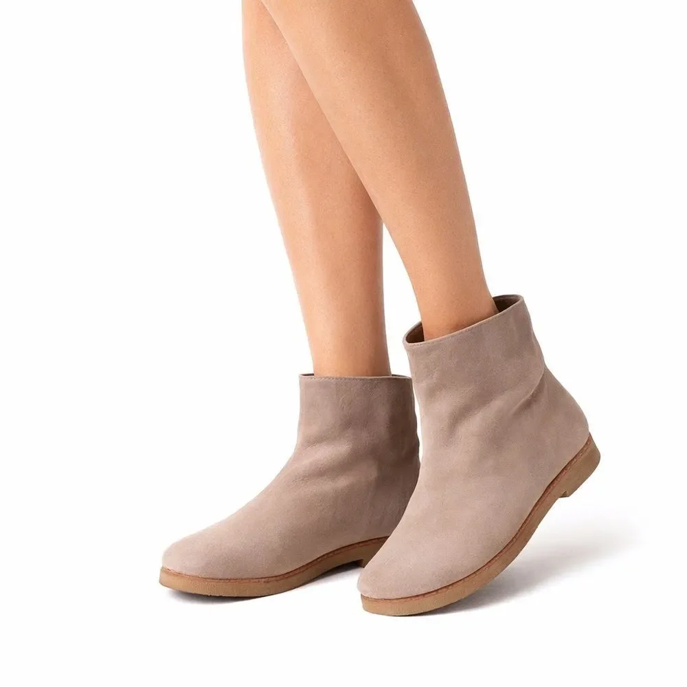 Lauren Manoogian Suede Size 39 US 9 Alpaca Blend Lined Tan Leather Boots